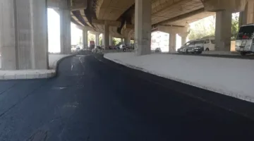 صور: تمهيد الطريق أسفل الدائري بكفر غطاطي مقابل المتحف المصري الكبير