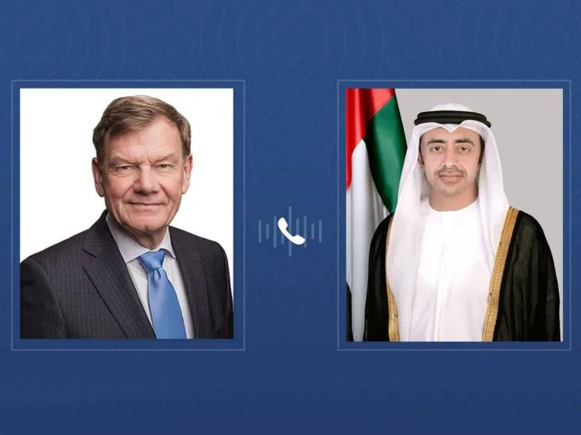 عبدالله بن زايد ووزير الخارجية الألماني يتناولان عبر الهاتف المستجدات الإقليمية. عبدالله بن زايد ووزير الخارجية الألماني يتناولان عبر الهاتف المستجدات الإقليمية.