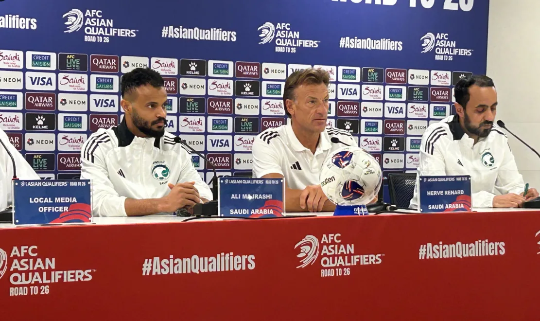 مجرشي يتحدث عن مباراة البحرين ويوجه رسالة للجمهور السعودي مجرشي يتحدث عن مباراة البحرين ويوجه رسالة للجمهور السعودي