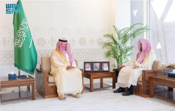 محافظ الدرعية يلتقي برئيس المحكمة العامة ويهنئه بمناسبة عيد الأضحى محافظ الدرعية يلتقي برئيس المحكمة العامة ويهنئه بمناسبة عيد الأضحى