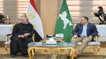 محافظ الشرقية يرحب بوفد كنسي لتقديم التهاني بمناسبة عيد الأضحى