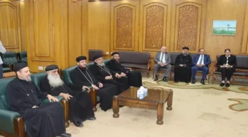 محافظ القليوبية يستقبل وفدًا كنسيًا لتهنئته بعيد الأضحى المبارك.