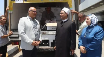 محافظ القليوبية يشارك في تسلم 2 طن من لحوم الأضاحي لتوزيعها على الأسر المحتاجة