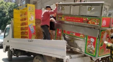 محافظة الجيزة تتخلص من 1200 حالة إشغال للمقاهي والكافيهات في شارعي المريوطية واللبيني بحي فيصل