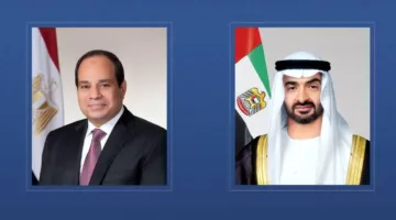 محمد بن زايد والسيسي يناقشان العلاقات ويشددان على ضرورة وقف إطلاق النار في غزة