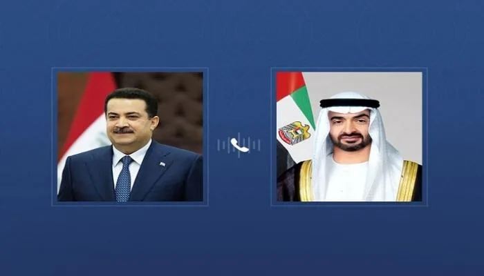 محمد بن زايد ورئيس وزراء العراق يشددان على ضرورة خفض التوتر في المنطقة محمد بن زايد ورئيس وزراء العراق يشددان على ضرورة خفض التوتر في المنطقة