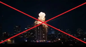 مقطع مضلل ينتشر على وسائل التواصل الاجتماعي يعرض قصفاً صاروخياً في إسرائيل، لا يمت بصلة لأبراج تل أبيب
