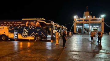 موانئ البحر الأحمر: وصول 306 حجاج و7 حافلات إلى ميناء نويبع البحري