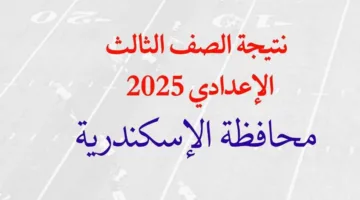 موعد إعلان نتيجة الشهادة الإعدادية 2025 برقم الجلوس في محافظة الإسكندرية