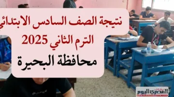 موعد ظهور نتيجة الصف السادس الابتدائي في البحيرة لعام 2025 باستخدام رقم الجلوس والاسم