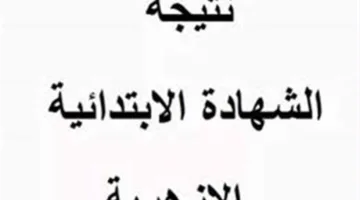 نتائج الصف الابتدائي الأزهري 2025 من خلال بوابة الأزهر الشريف باستخدام الاسم ورقم الجلوس.. رابط مباشر