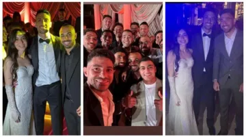 نجوم الأهلي يتجمعون للاحتفال بزفاف طاهر محمد طاهر