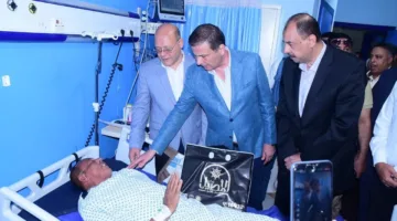 وزير الزراعة يلتقي مسؤول حماية الأراضي المصاب في سوهاج ويمنح مكافأة فورية وترقية استثنائية