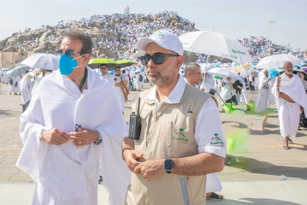 وزير الصحة يتناول أوضاع الحجاج المصريين الصحية مع وزيرة الصحة السعودية وزير الصحة يتناول أوضاع الحجاج المصريين الصحية مع وزيرة الصحة السعودية