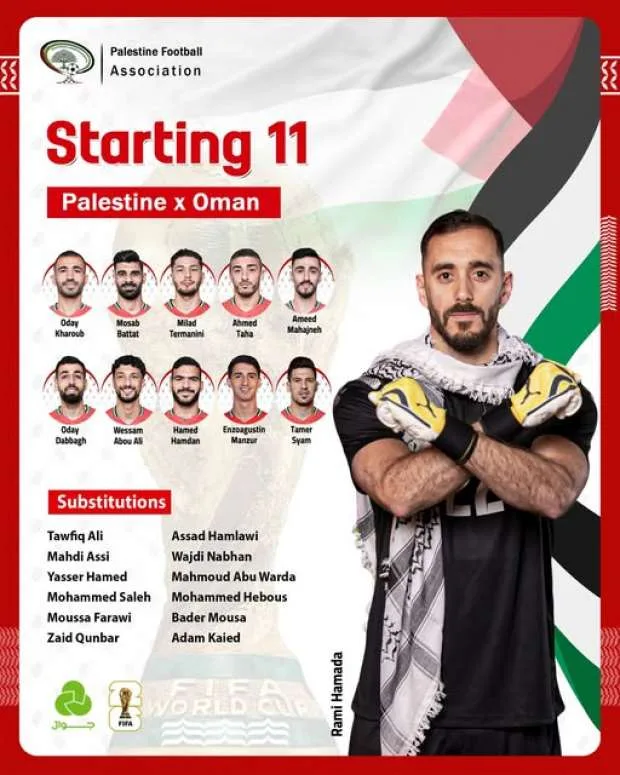وسام أبو علي يقود منتخب فلسطين في مواجهة عمان بتصفيات كأس العالم وسام أبو علي يقود منتخب فلسطين في مواجهة عمان بتصفيات كأس العالم