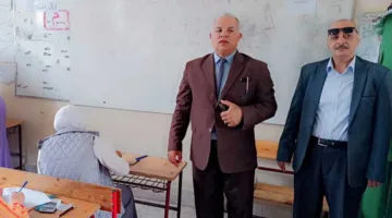 وكيل وزارة التعليم في الفيوم يعاين لجان امتحانات المرحلة الإعدادية