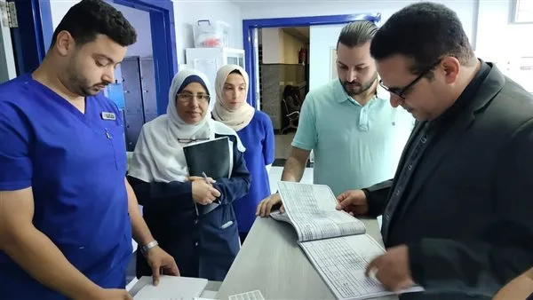 وكيل وزارة الصحة في جنوب سيناء يقوم بجولة في مستشفى أبو رديس خلال اليوم الثالث من العيد. وكيل وزارة الصحة في جنوب سيناء يقوم بجولة في مستشفى أبو رديس خلال اليوم الثالث من العيد.