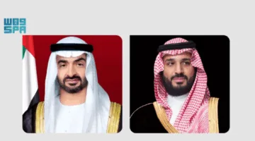 ولي العهد يتلقى مكالمة هاتفية من رئيس الإمارات يهنئه بمناسبة عيد الأضحى