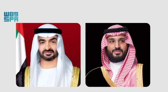 ولي العهد يتلقى مكالمة هاتفية من رئيس الإمارات يهنئه بمناسبة عيد الأضحى ولي العهد يتلقى مكالمة هاتفية من رئيس الإمارات يهنئه بمناسبة عيد الأضحى
